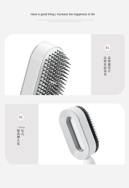 Beaver Tree Self Cleaning HairBrush